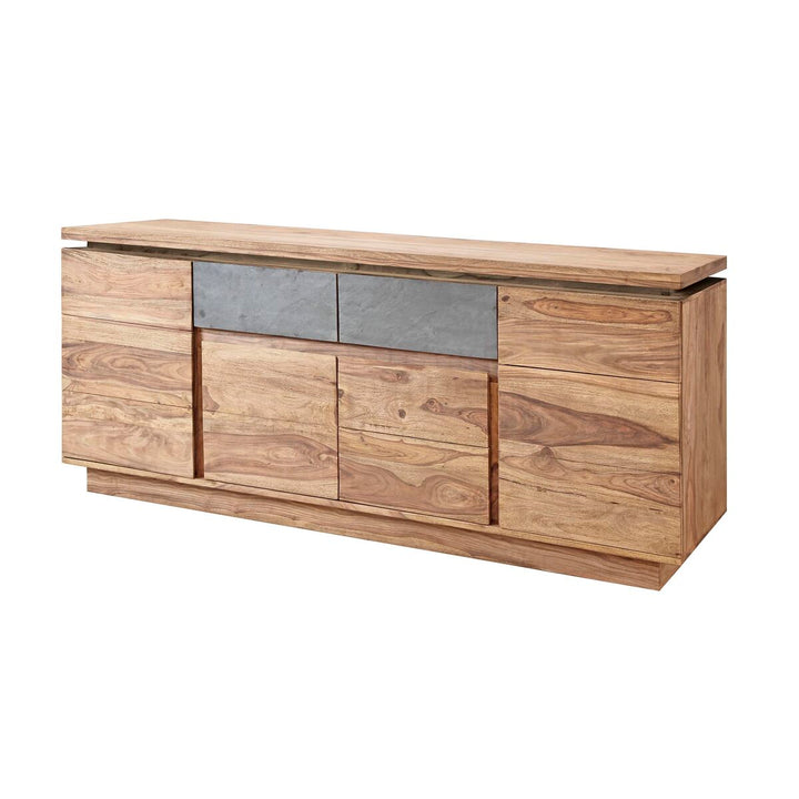 DKD Home Anrichte mit Holzstruktur und grauen Akzenten. - homely Family Shop