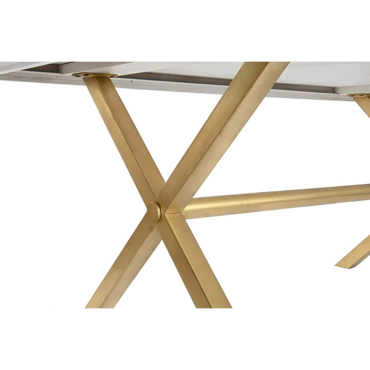 Detailaufnahme des goldenen Messinggestells vom Esstisch - homely Family Shop