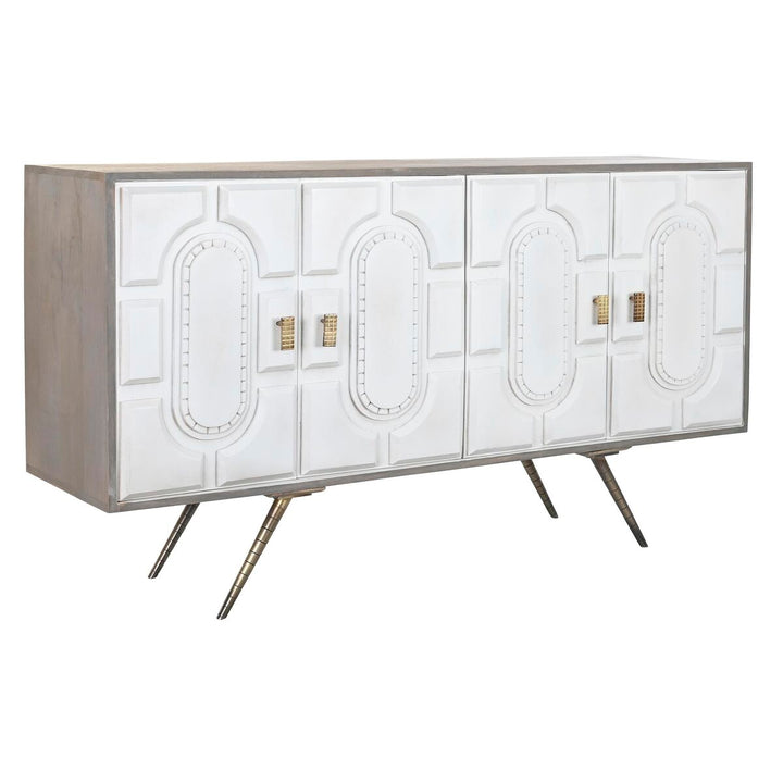 DKD Home Anrichte mit Mango-Holz, goldene Füße. Edles Design - homely Family Shop