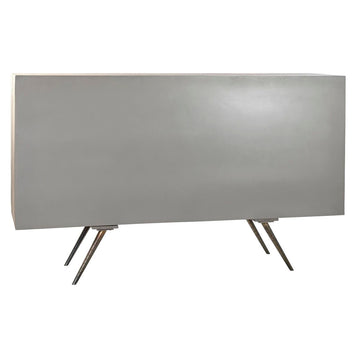 Graue DKD Home Anrichte mit goldenen Metallbeinen aus Mango-Holz - homely Family Shop