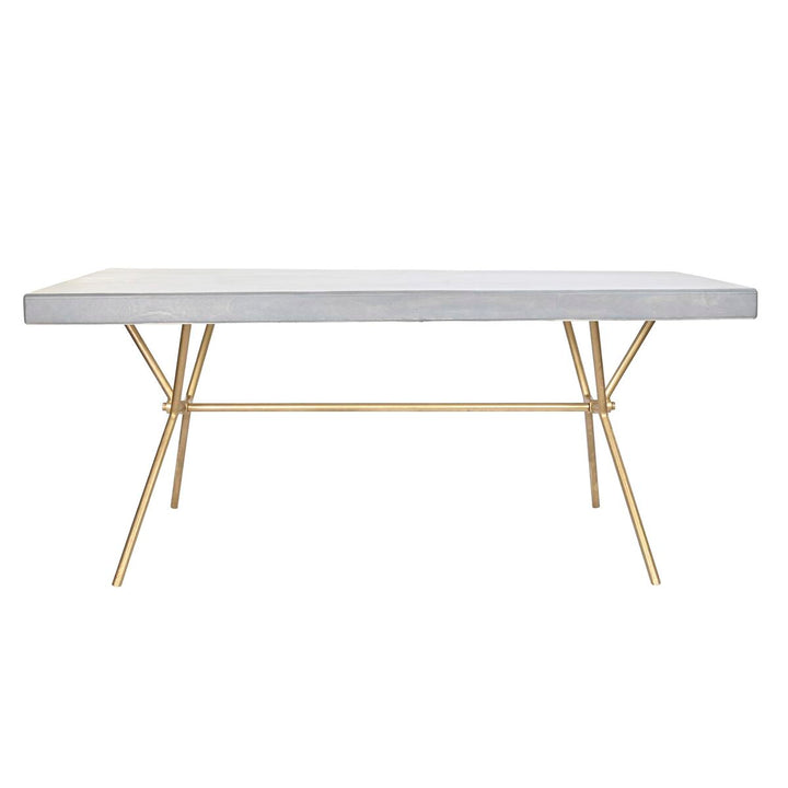 DKD Home Esstisch mit grauer Platte und goldenem Messinggestell - homely Family Shop