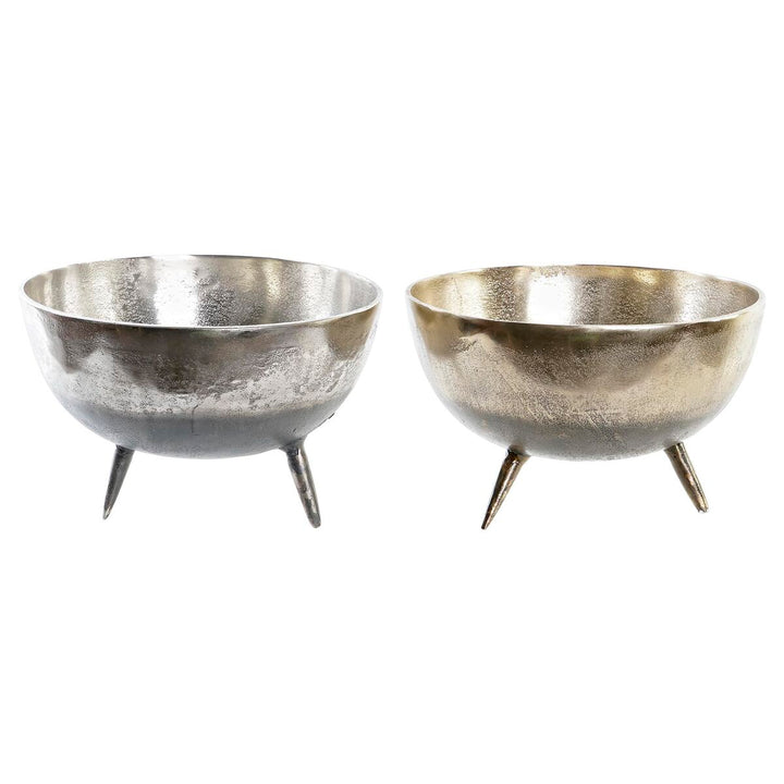 Zwei moderne Deko-Schalen in Gold und Silber für Tischdeko - Homely Family Shop