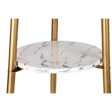 Detail der goldenen Stehlampe mit Marmorplatte - homely Family Shop