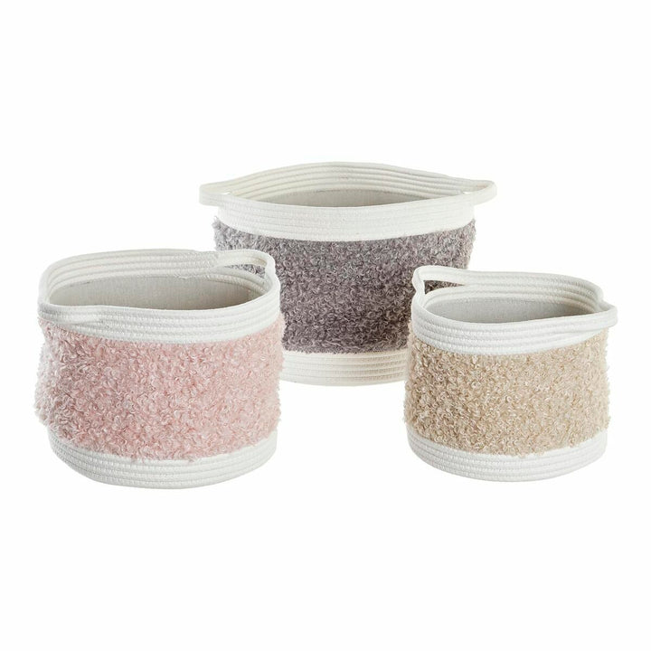 DKD Home Decor Kinder Korb Set aus Baumwolle, weiche Textur - homely Family Shop