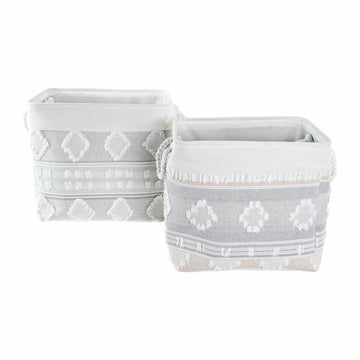 DKD Home Decor Korb Set aus Baumwolle mit Dekor Muster - homely Family Shop