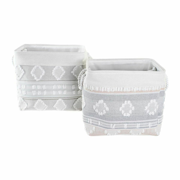 DKD Home Decor Korb Set aus Baumwolle mit Dekor Muster - homely Family Shop