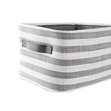 Grau gestreifter Baumwollkorb von DKD Home mit Griffen - homely Family Shop