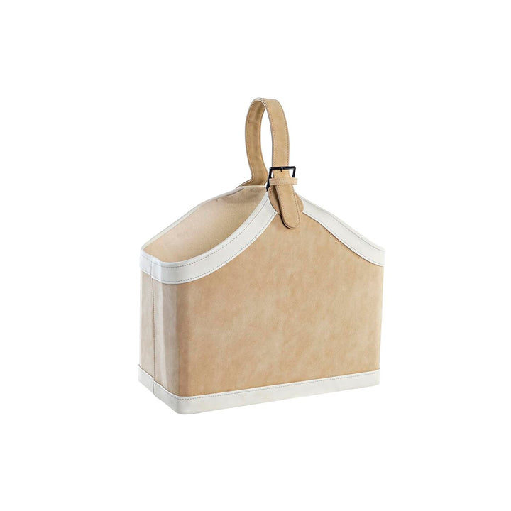 DKD Zeitschriftenkorb in Camel Creme aus Polyurethan - Homely Family Shop