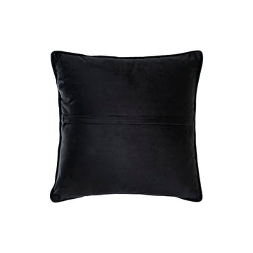 Schwarzes DKD Home Decor Kissen mit Samt Textur und Paspelierung, 45x45 cm.