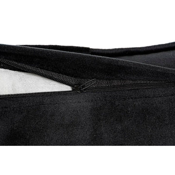 Schwarzes Kissen von DKD Home Decor mit Reißverschluss und Füllung.