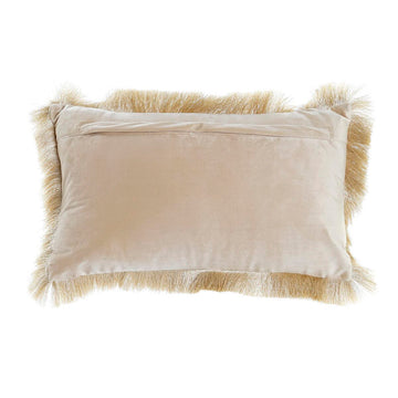 Goldenes DKD Home Decor Kissen mit Fransen, modernes Design.