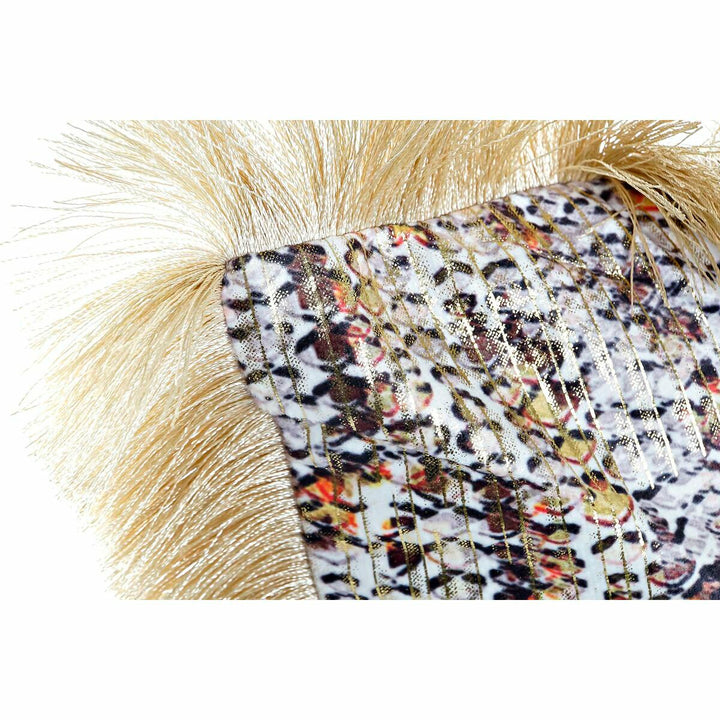 Buntes DKD Home Decor Kissen (45x10x45 cm) mit modernem Muster und Fransen.