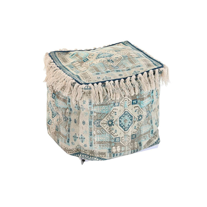 DKD Casablanca Puff mit blauem Rand und Muster - homely Family Shop