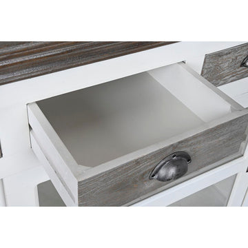 DKD Home Anrichte mit Schublade aus Mango-Holz in Grau und Weiß - homely Family Shop