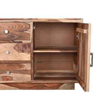 DKD Home Decor Displayständer aus Kautschukholz mit Schubladen und Regalen - homely Family Shop