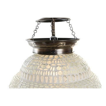 Weiße Kristall Deckenlampe mit Metallrahmen - DKD Home Dekor Family Shop