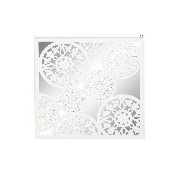 DKD Home Decor Spiegel mit floralem MDF Design in Weiß. - homely Family Shop