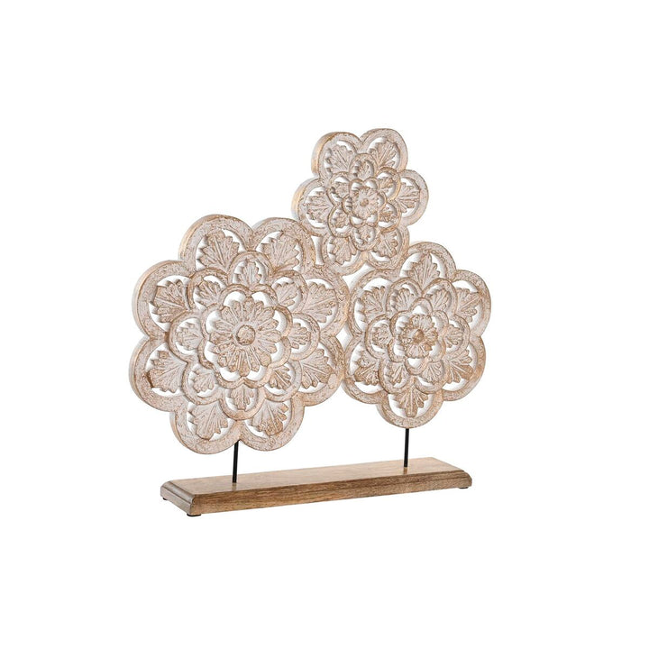 DKD Home Decor Figur mit Blumenmuster aus Holz in Weiß - homely Family Shop
