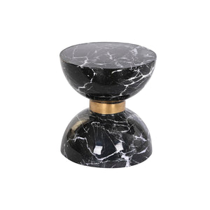 Schwarzer DKD Home Decor Beistelltisch aus Eisen mit Marmorierung - homely Family Shop