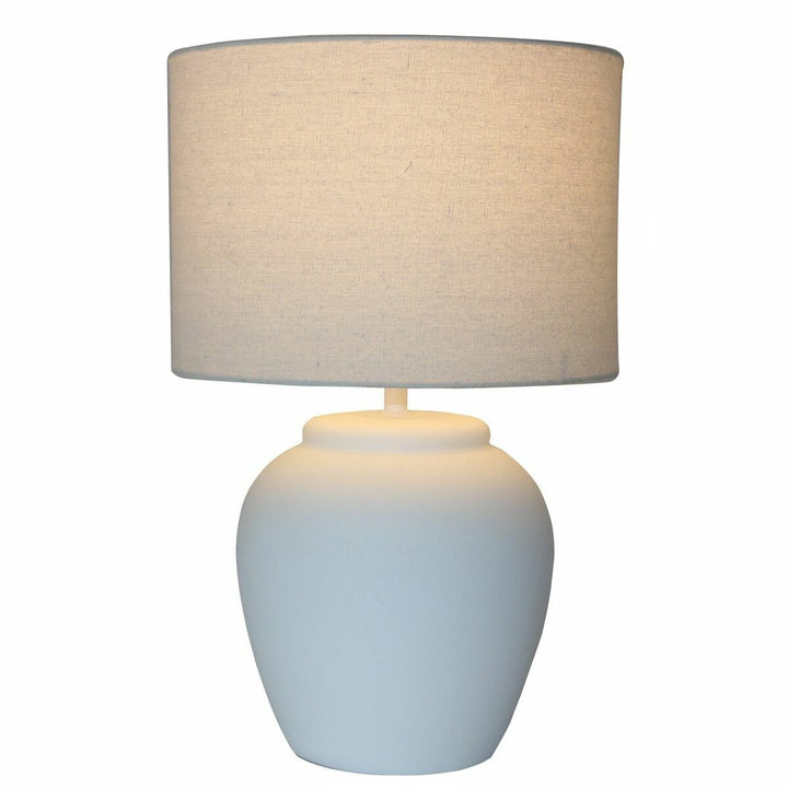 Weiße Porzellan Tischlampe für sanfte Beleuchtung - DKD Home Decor