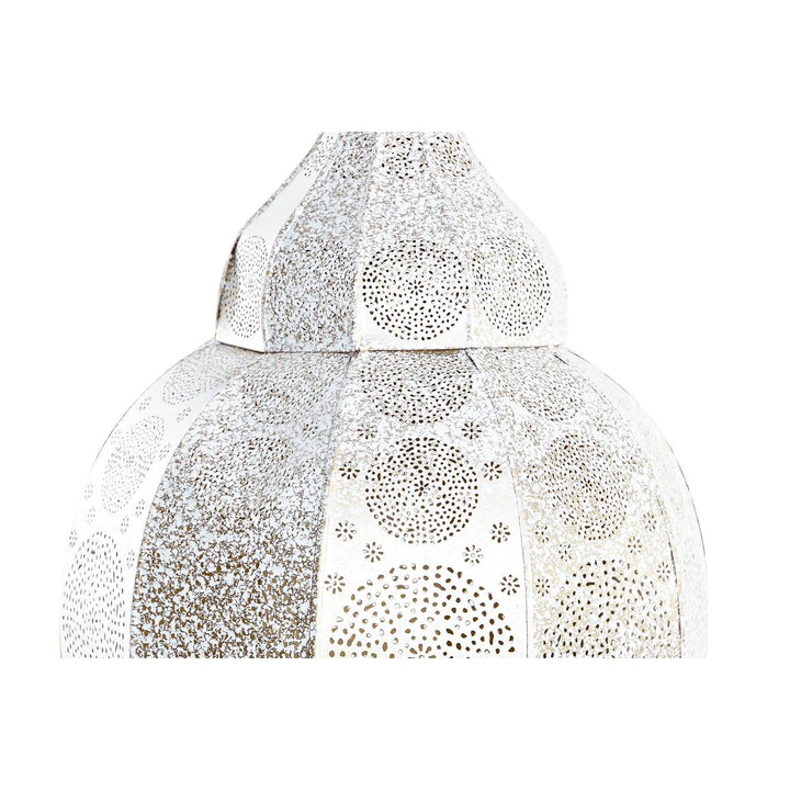 Nahaufnahme der DKD Home Dekor Deckenlampe mit Gold- und Weißdesign - homely Family Shop