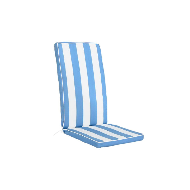 Weiß-himmelblaues Stuhl-Kissen mit Streifenmuster. Bequemes DKD Home Decor Kissen.