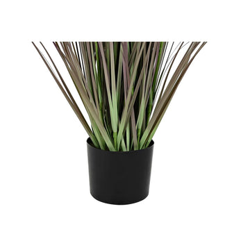 DKD Home Decor Dekorative Pflanze mit grünen, burgunderroten und orangen PVC Blättern im schwarzen Topf.
