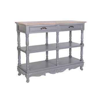 Graue DKD Home Dekor Anrichte mit Holzplatte und Ablagen - homely Family Shop