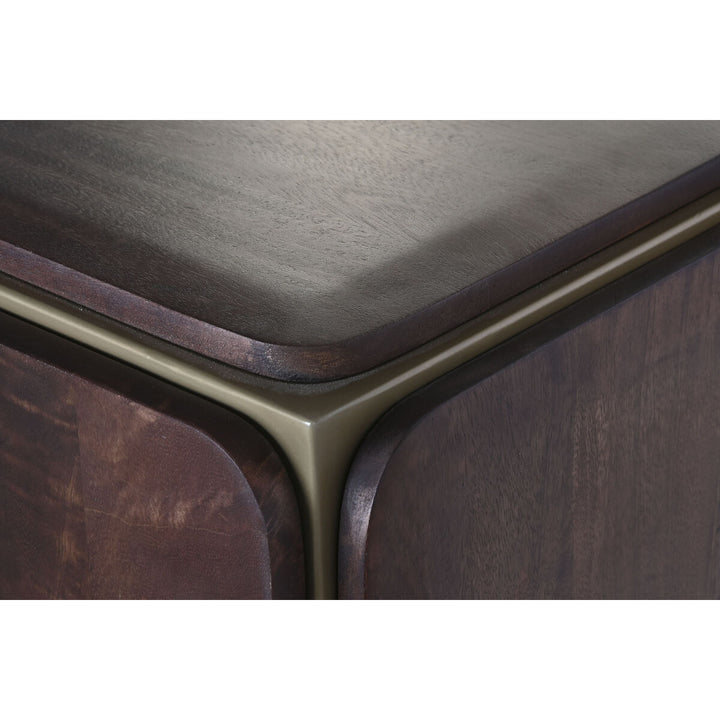 Detail Anrichte: Mango-Holz und Stahl Design von DKD Home Decor - homely Family Shop