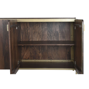 DKD Home Anrichte aus Mango-Holz mit Stahlrahmen und Fächern - homely Family Shop