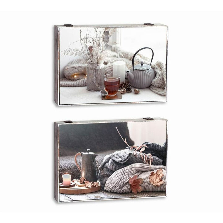 DKD Home Decor Boxen mit orientalischen Herbstmotiven aus Holz. - homely Family Shop