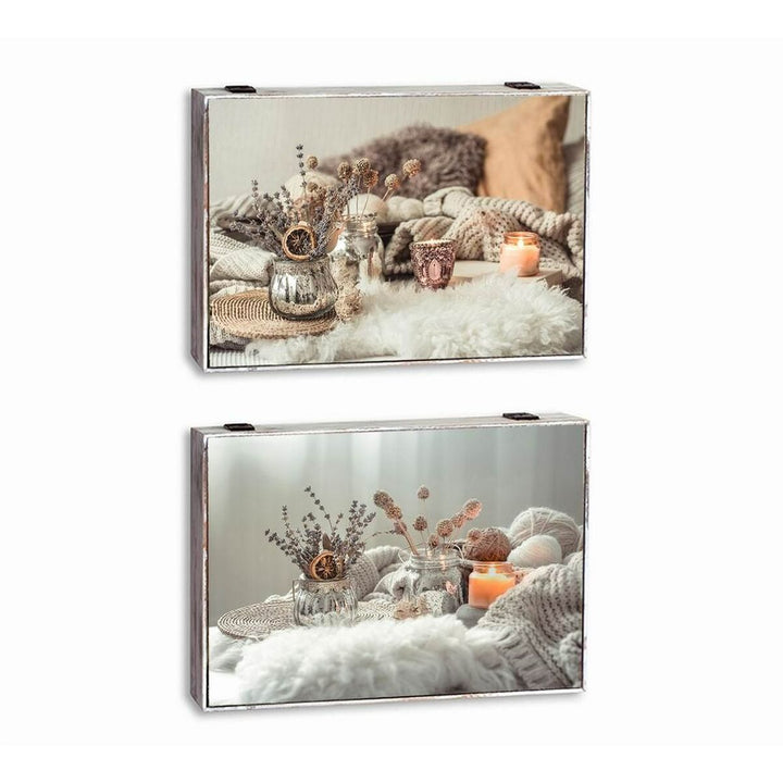 Dekorative MDF Boxen mit Spa Motiv und Kerzen - Homely Family Shop