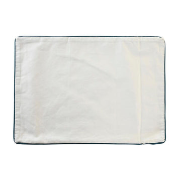 Weißer Kissenbezug mit blauem Rand von DKD Home Decor. Tropical Kissen Bezug.
