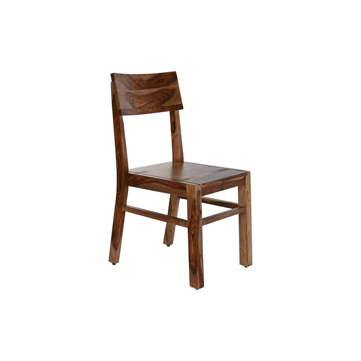 Natürlicher Holz Esszimmerstuhl von DKD Home Decor mit einfacher Rückenlehne - homely Family Shop
