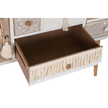 DKD Home Anrichte aus Tanne mit Baumwolle und Quasten Details - homely Family Shop