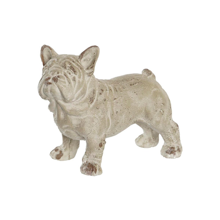 Graue DKD Home Dekor Hund Figur mit Antik Finish aus Harz - homely Family Shop