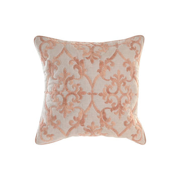 Beiges Kissen mit rosa Blumenmuster, traditionelles Home Dekor.