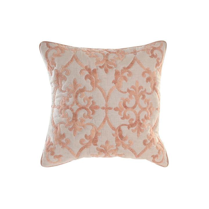 Beiges Kissen mit rosa Blumenmuster, traditionelles Home Dekor.