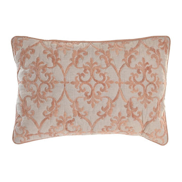 Beige Kissen mit traditionellem, floralem Muster für Wohn Deko.