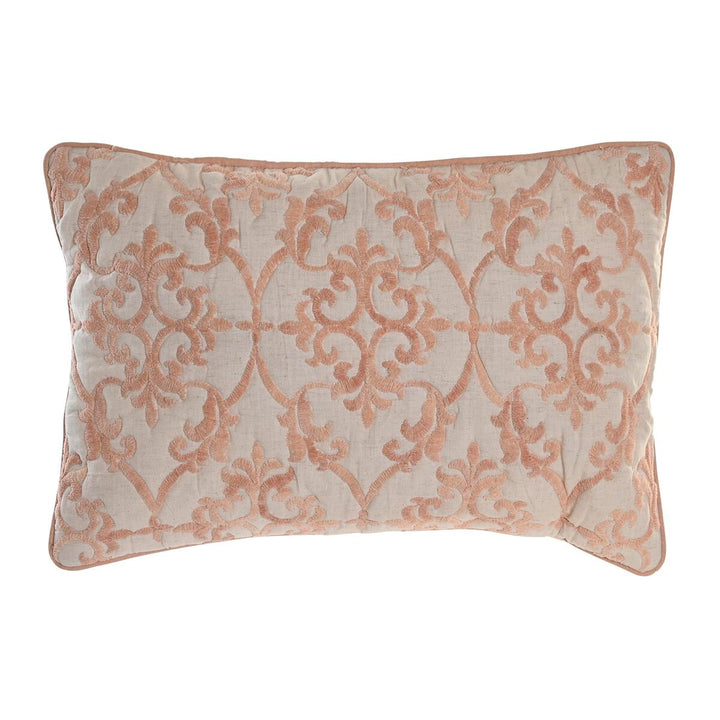 Beige Kissen mit traditionellem, floralem Muster für Wohn Deko.