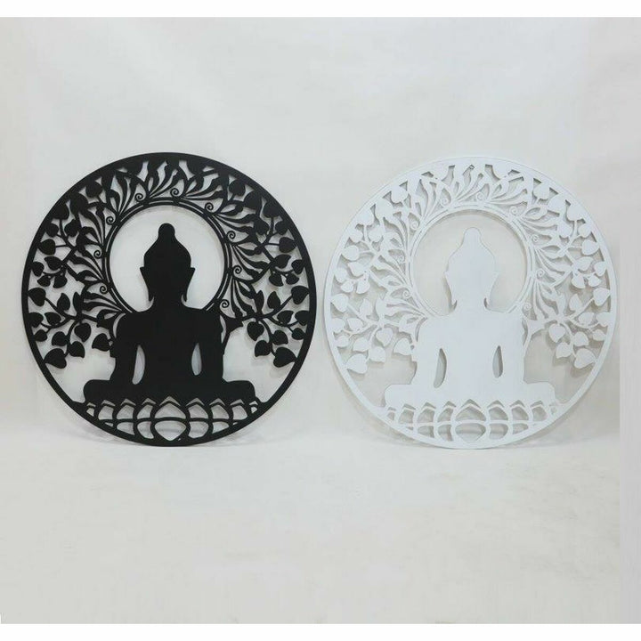 DKD Buddha Wanddeko in Schwarz und Weiß mit orientalischem Design - homely Family Shop