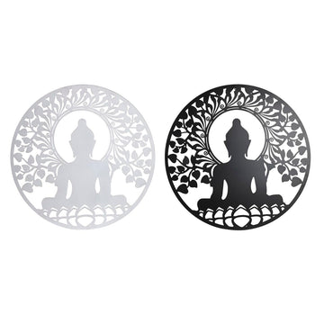 DKD Home Dekor Buddha Wanddeko, schwarz/weiß, orientalisches Design - homely Family Shop
