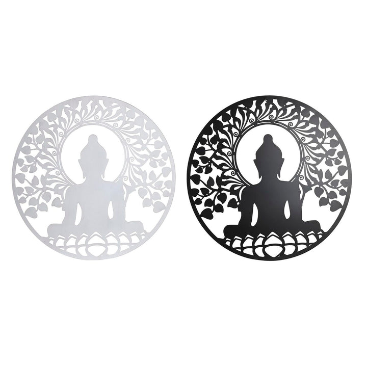 DKD Home Dekor Buddha Wanddeko, schwarz/weiß, orientalisches Design - homely Family Shop