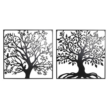 Metall Wanddekoration mit Baum Motiven, DKD Home Decor. - homely Family Shop