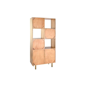 DKD Regal aus Mango-Holz mit goldenem Sockel und Fächern - homely Family Shop