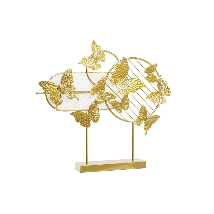 Goldene Metall Deko-Figur mit Schmetterlinge von DKD Home Decor - homely Family Shop