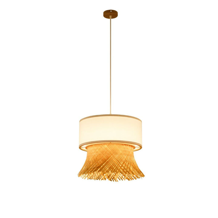 DKD Home Decor Deckenlampe aus Polyester und Bambus. - homely Family Shop