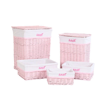 Rosa DKD Home Deko Körbe Set für Home Storage - homely Family Shop