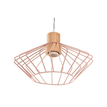 DKD Home Deckenlampe mit rosa Metall und Holz - homely Family Shop