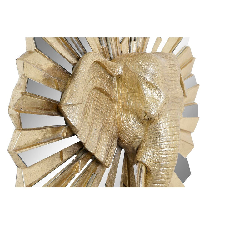 Goldene Elefanten Deko-Figur mit Spiegelakzenten, stilvoll - homely Family Shop